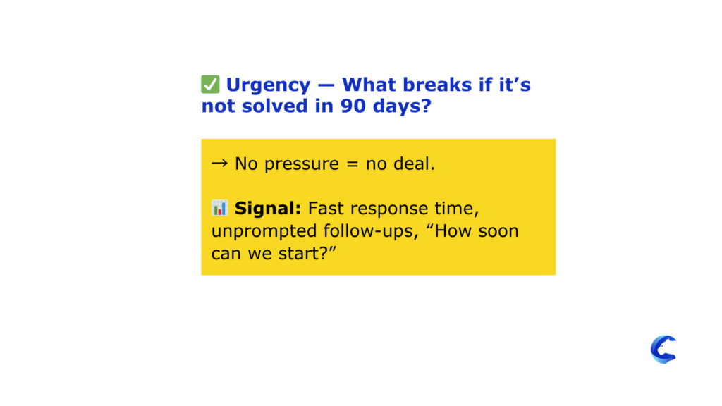 No pressure — no deal