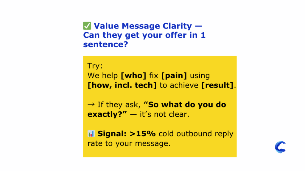 UVP message clarity